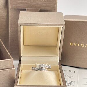 AUTHENTIC BVLGARI Serpenti Viper Ring, White Gold with Diamonds (2023 full set)
